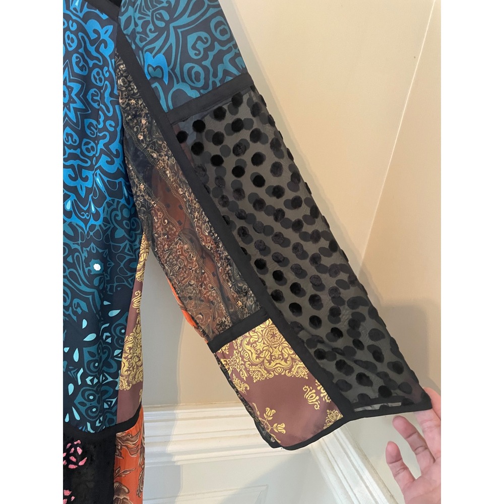Soft Surroundings Size XL Adassa Patchwork Sequin Embroidered Boho Tunic Dress - Picture 9 of 9